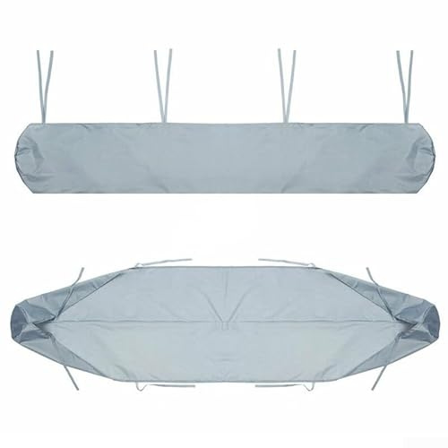 Pumixiy Housse imperméable pour auvents rétractables, sac de rangement de terrasse pour auvents manuels, protection contre la poussière et les intempéries hivernales, Oxford 300D très résistant (gris