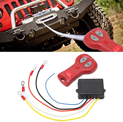 Controller per verricello elettrico ZenithAur 9-30 V con portata di 75 piedi e frequenza 434 MHZ, telecomando universale per verricello con indicatore visivo per camion ATV SUV