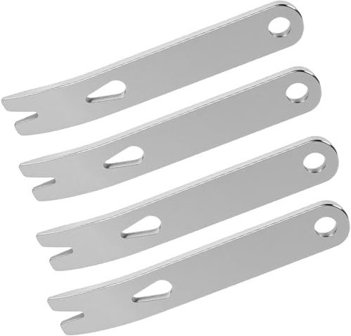 MCSDFN 4 Pcs Mini Pry Bar Stainless Steel Mini Crank Crowbar Pocket Pry Bar Pry Tool Multi-function Pocket EDC Tool Survival Scraper Opener