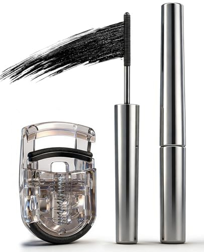 Daozhogo Metallbürste Wimperntusche, Ironeye Mascara, Mascara Metallbürste mit Wimpernhalter Schwarz