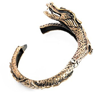 Windalf Frauen Armreif BRÁINA Ø 5.2 cm Drachen-Schmuck Antik Hochwertige Bronze