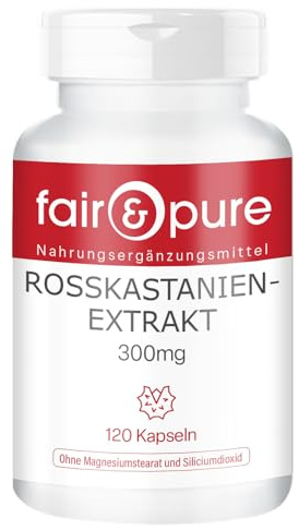 Fair & Pure® - Hästkastanjeextrakt 300mg - 20% Aescin - vegan - 120 kapslar