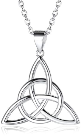 ChicSilver Kette für Damen, 925 Silber Überzogene keltische Knoten/Lotusblume/Lebensblume Halskette mit Schmuckbox für Frauen Mädchen Brautjungfer