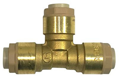 Steckfitting T-Stück Messing 15 x 15 x 15 für Kupferrrohr DVGW Fitting