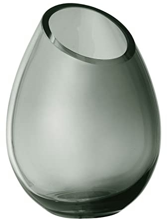 Blomus - Vase, Blumenvase -Drop- Glas - Smoke/grau - D: 12,5 cm