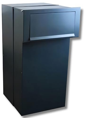 LETTERBOX24 Paketbriefkasten (Anthrazit)– Wetterfester Briefkasten + Diebstahlschutz – Postkasten ist variabel in der Tiefe & perfekt für Pakete & C4 Umschläge - F-05 XXL