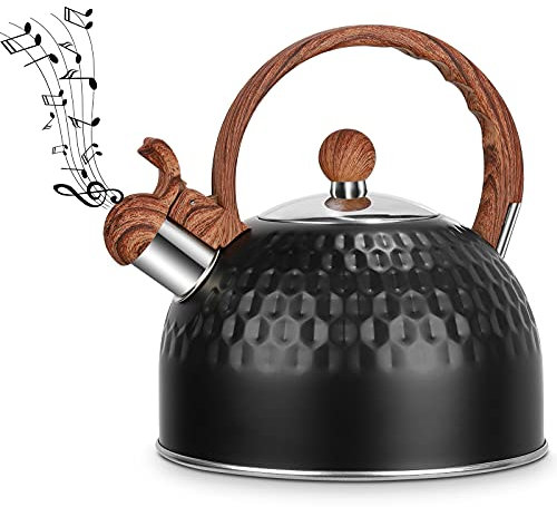 Whistling Kettle, 2.5 Liter Stainless Steel Tea Kettle for Gas Stove Kitchen Craft Kettle for Home Cooker Stove Gas Kitchen Essential Brewing Coffee, Tea and Espresso