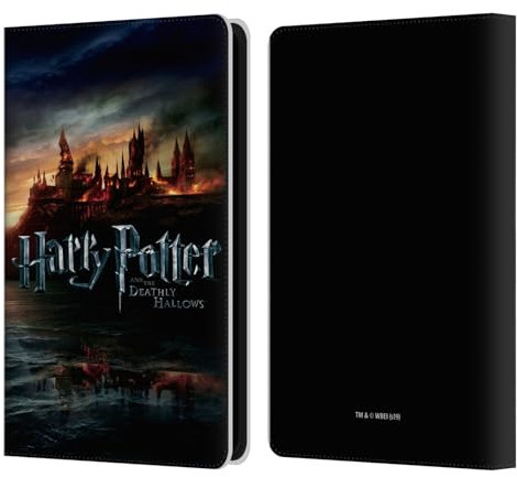 Head Case Designs Offizielle Harry Potter Burg Deathly Hallows VIII Leder-Wallet-Hülle Kompatibel mit Kindle Paperwhite 5 (2021)