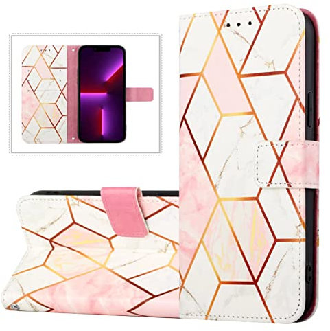 FTRONGRT Case for Kyocera Android One S9, with Mobile Phone Holder, Fall-Proof, Suitable for Kyocera Android One S9 Folding Mobile Phone Leather Protective Shell.Powder White