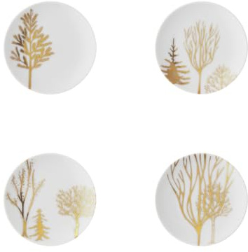 Rosenthal TAC Gropius Festive C. Trees Set 4 Teller flach 10cm