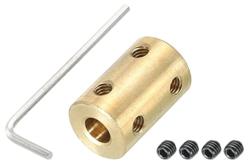 PATIKIL Albero Accoppiatore Connettore L22 x D14 4mm a 6mm Alesaggio
