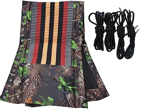 Azatemgo Tela di ricambio con 4 corde elastiche di ricambio per lettino – Kit di riparazione accessori per sedia a sdraio forte capacità di carico – 160 x 43 cm