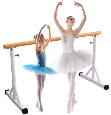 HamoM Ballettstange Mobile Ballettstange aus Stahl, Bequeme Kiefernstange und stabile Basis, kann EIN Gewicht von 500 kg tragen (Size : 2M/6.6FT)