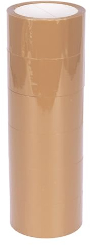 verpacking PP Klebeband 50 mm x 66 m Braun [Ausführung, Farbe & Stückzahl wählbar] Standard abrollend Paketklebeband Packband Verpackungsklebeband 6 Rollen