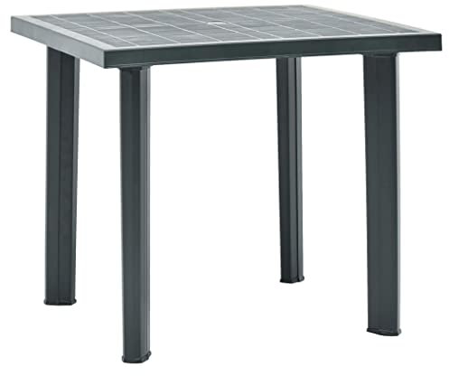 AUVYI Mesa de jardín verde 80 x 75 x 72 cm, de plástico, mesa de cocina, mesa de cerveza, mesa de póquer, mesa auxiliar, mesa pequeña, mesa de cerveza, mesa multifunción, mesa de camping, mesa buffet