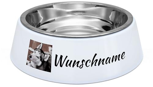 PhotoFancy® - Futternapf mit Foto selbst gestalten - Hunde-Fressnapf mit eigenem Motiv Personalisieren und Bedrucken - Layout 1