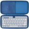 Lebakort Hart Reise Schutz Hülle Etui Tasche für Logitech Pebble Keys 2 K380s K380 Multi-Device Tastatur (Blau)