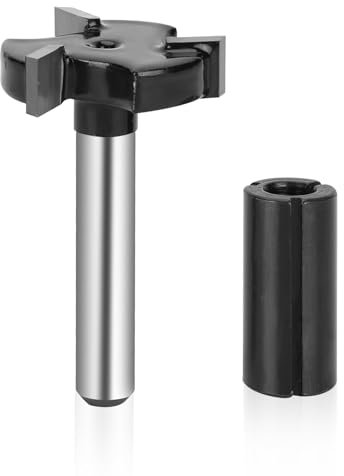 CNC Spoilboard Surfacing Router Bits, 1/4 inch Shank-6.35MM Shank 1 inch Cutting Diameter, Slab Flattening Router Bit Planing Bit Wood Planing Bit Dado Planer Bit by Yueqing Zhongji (Carbide)