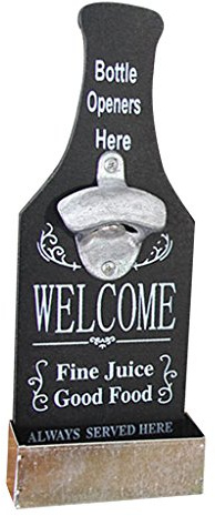 Apribottiglie da parete vintage rustico shabby bar decorazione nero