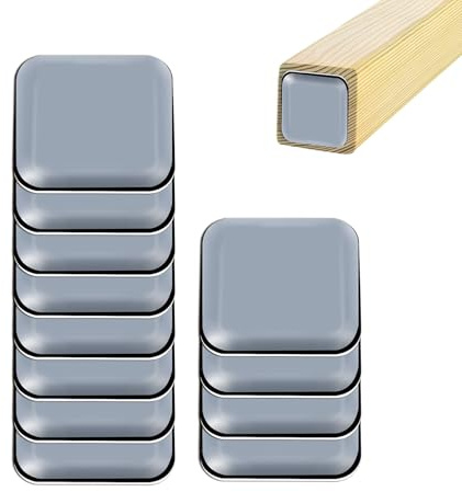 12 Pièces Patins pour Meubles Téflon Auto-adhésifs 40x40 mm Carré PTFE