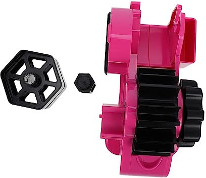 VILLFUL Dévidoir Coupe-ruban Adhésif Semi-automatique Couleur Rose Fuchsia pour Scellage Paquet Plastiques et Emballages Alimentaires, Distributeur Réutilisable pour Supermarché et Usage Professionnel
