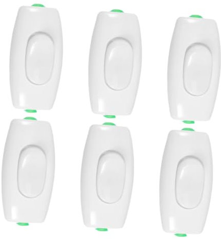 Angoily 6piezas Interruptor De Cabecera Botón Elegante Para Lámparas De Noche Interruptor De Luz De Seguro Para Pequeños Electrodomésticos y Uso Baño