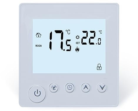 Termostato Smart, Tuya Termostato Intelligente, Riscaldamento a Pavimento Elettrico Caldaia Acqua/Gas, Telecomando Temperatura,per la casa(RH3A)