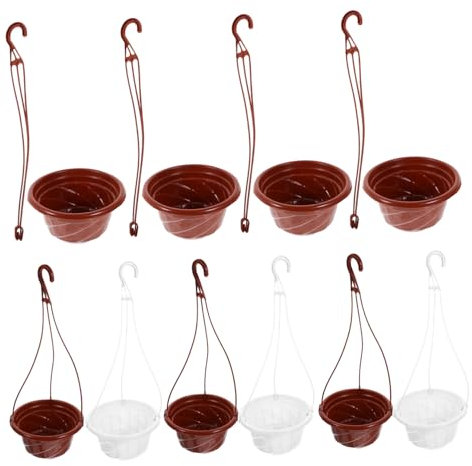 Kisangel 16stücke Hängende Pflanzen Töpfe Atemaktive Blumentöpfe Für Garten Und Balkon Für Innenräume Weiße Und Rote Varianten Mit Haken Für Einfache Montage