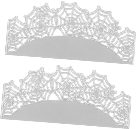 NUOBESTY 2stücke Metallstanzformen Zum Basteln Handgefertigte Prägeschablonen Mit Spinnennetz-webmuster Aus Kohlenstoffstahl Für Scrapbooking Albumdekoration Fotorahmen