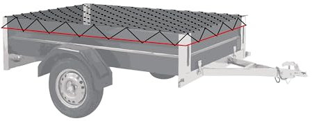 WERKA PRO Elastisches Anhängernetz 3 Größen XXL: 160 x 300 cm (maximal)