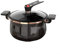 Sumsoctober Olla a presión de gran capacidad para guisos y sopas, olla antiadherente multiusos para cocina de gas e inducción (7 L, negro)