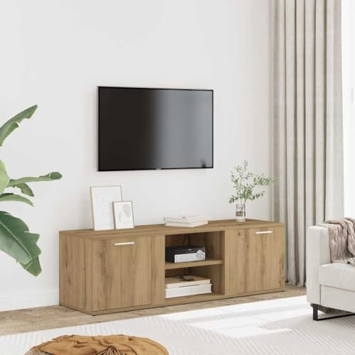ZQQLVOO TV-Schrank Artisan-Eiche HiFi Rack tv unterschrank Fernseher kommode wohnzimmerschrank 120x34x37 cm Holzwerkstoff