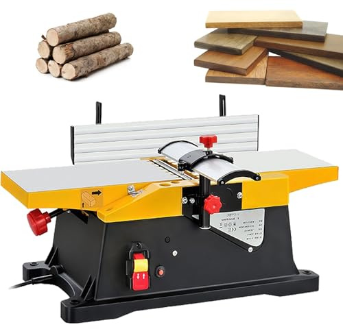 SXXZYAZJ Planer Thicknesser, Portable Electric Jointers Woodworking Planer, 12000R/Min Desktop Wood Planer for Cutting Thickness
