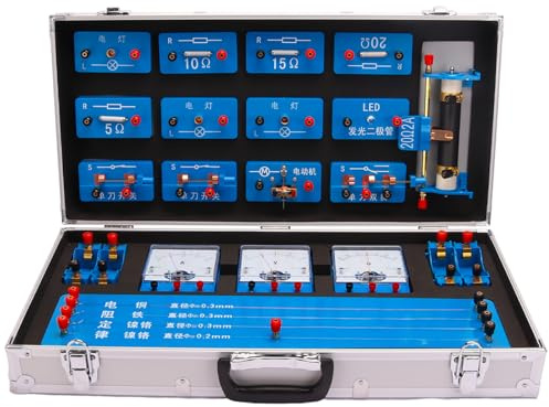 Magnetisk elektrisk experimentlåda – 18 delar fysisk experimentutrustning för undervisning och display, lätt att fästa på skrivtavlan