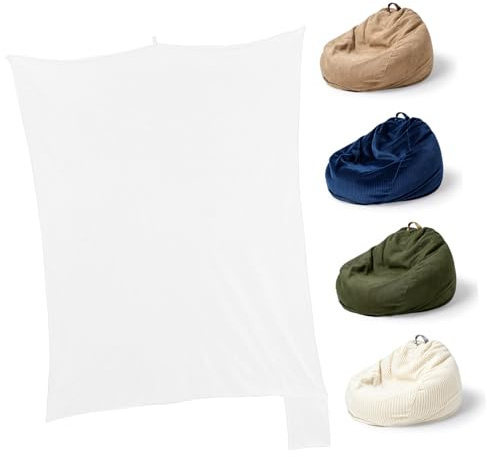 POPETPOP Copertura Interna per Bean Bag in Mesh Bianco, Sostituzione senza Imbottitura, Facile da Pulire, per Ufficio e Uso Esterno Animali