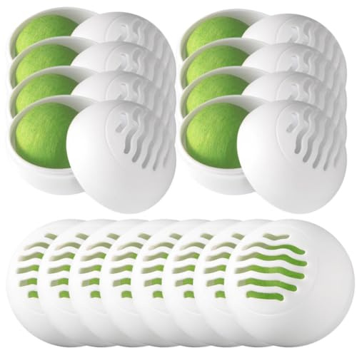 MOBUTOFU Palline Deodoranti per Scarpe 24 Pezzi Bianco in Plastica per Armadi e Scarpe Sportive, Deodorante Leggero e Rinfrescante per Scuole e Palestra