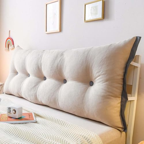 CCXXYGWJ Triangular Wedge Headboard Pillow - 80x50x20cm Lumbar Support Cushion for Beds Reading Backrest Bolster Bedside Pillow for Relaxation & Comfort