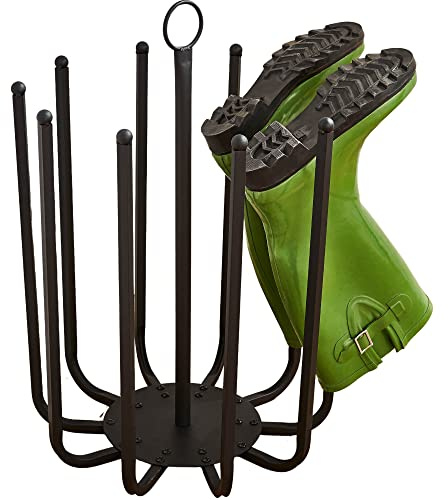 House Of Home 5 Pair Boot Rack, Steel Welly Storage Stand | 43D x 56W x 43H cm, holds 5 pairs of boots or wellies, powder coated steel frame, indoor hallway or porch use