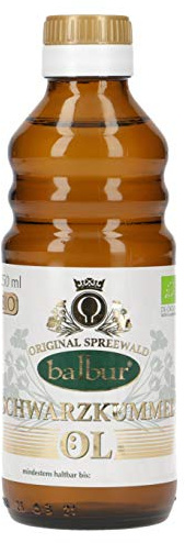 Balbur-Schwarzkümmelöl (Bio) aus dem Spreewald, erste Kaltpressung, naturbelassen, ungefiltert (250 ml)