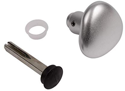 LOCINOX Gerundeter Halb-Drückerknauf aus Aluminium silber 3006R-2 für Haustüren