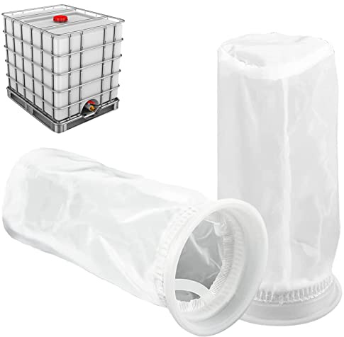 XNSHUN IBC-Tank-Filter, Nylon, Schwarz, Zylindrisch, 20 cm x 10,5 cm, 20g, Filter für IBC-Regenwassertank (2 Stück)