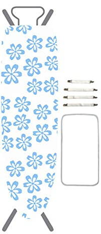 Treer Baumwollbezug Bügelbrettbezug für Dampfbügeleisen mit 4 Clips Bügeltischbezug Weich Komfort Polster Bezug für Bügeltischbezug mit Kordelzug (147x48cm,Schildkrötenrücken Blatt)
