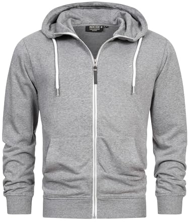 Indicode Herren INChristos Sweatjacke Hoodie mit Kapuze und Reißverschluss