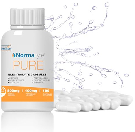 NormaLyte Electrolyte Capsules - Replenish Electrolytes for Peak Performance - Hydration Salt Pills with Essential Minerals for Energy Boost, and Muscle Recovery - 100ct/Bottle