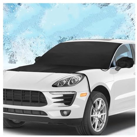 Couverture Pare-Brise Voiture Couverture Universelle Neige Pour Voiture 215x125cm Pare-brise Avant Hiver Neige Glace Pluie Poussière Protection Contre Le Gel Accessoires Voiture Magnétiques Bâche Pare