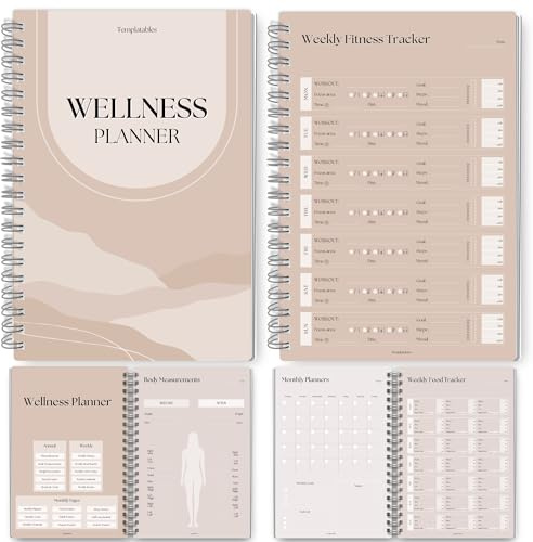 Journal de bien-être – 90 jours de santé, fitness, gratitude, pleine conscience, bien-être, habitudes, objectifs, régime et suivi alimentaire – A5 (Lux)