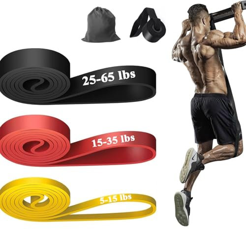 Sonlpe 3 PCS Bande Élastique Musculation, 3 Tailles - Traction Élastique Sport Fitness