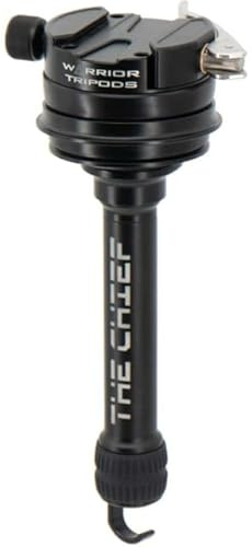 The Chief Leveling Base by Warrior Tripods – 75mm Ball, Arca Clamp, 6 Stem with Hook – Rugged, Smooth, Rock-Solid Tripod Head for Predator Hunting and Precision Long-Range Shooting