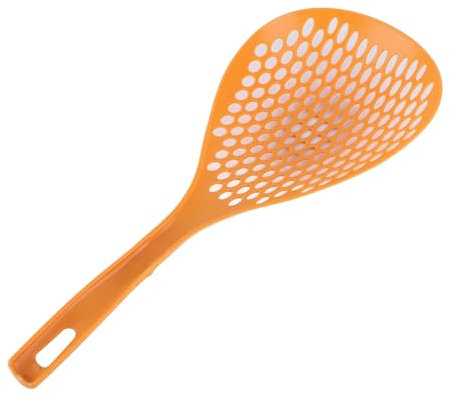 CHEOTIME Cucchiaio colino Manico Lungo, Cucchiaio Forato Grande Mestolo schiumarola in plastica Resistente alle Alte Temperature per Gnocchi di Tagliatelle