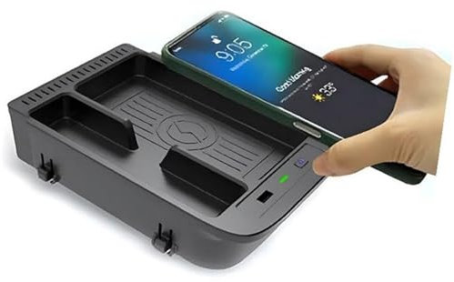 DEMULAX Wireless Charger, for CRV/CR-V 2017-2022 Car QI Wireless Charger Panel Phone Charging Pad 15W Wireless Car Charger Electronics Photo Vehicle wireless charging pad